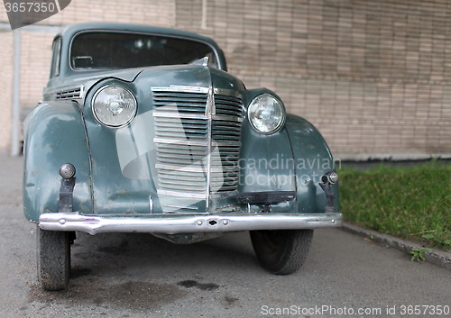 Image of  retro car front view