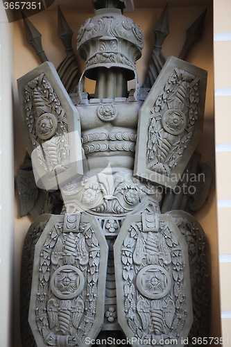 Image of warrior antique military armor