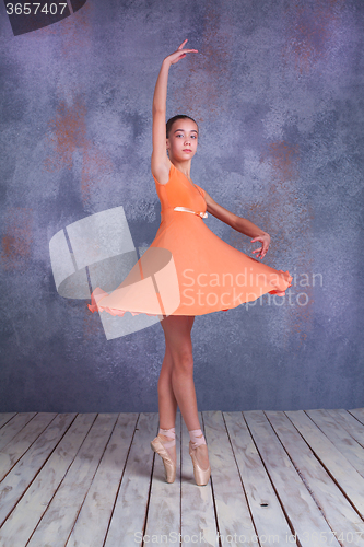 Image of The young ballerina dancing  