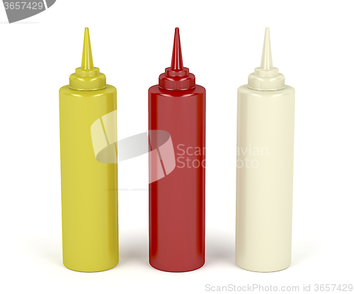 Image of Mustard, ketchup and mayonnaise