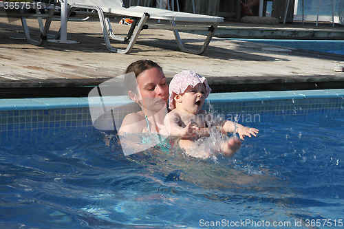 Image of Swimming lessons in the pool