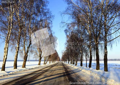 Image of winter road  . winter. 