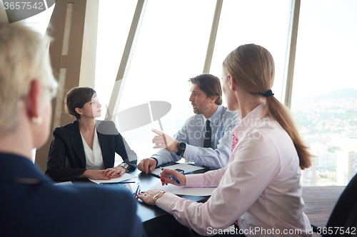 Image of business woman on meeting