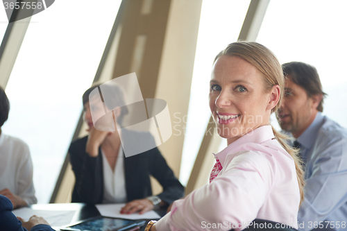 Image of business woman on meeting