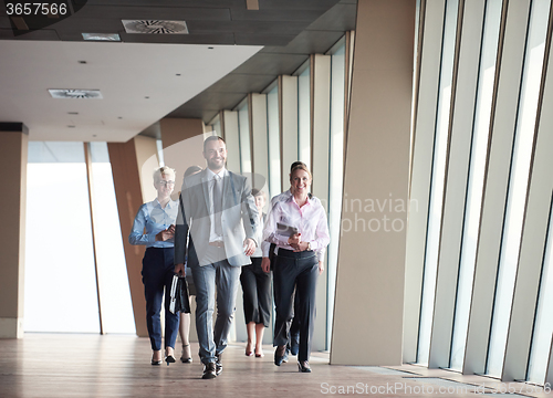 Image of business people group walking