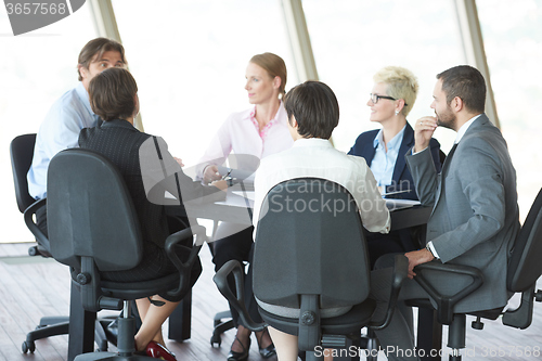 Image of business people group on meeting at office