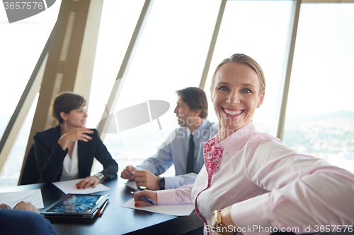 Image of business woman on meeting