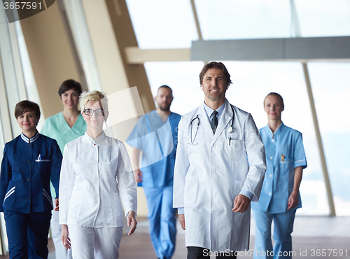 Image of doctors team walking