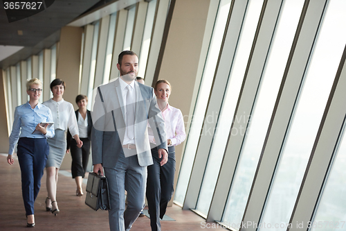 Image of business people group walking