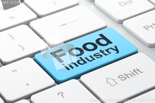 Image of Industry concept: Food Industry on computer keyboard background