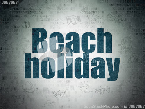 Image of Vacation concept: Beach Holiday on Digital Paper background