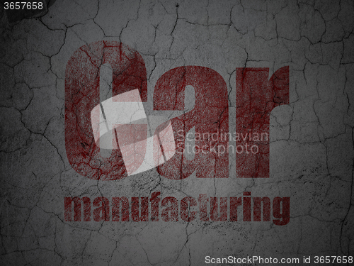 Image of Industry concept: Car Manufacturing on grunge wall background