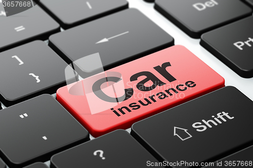 Image of Insurance concept: Car Insurance on computer keyboard background