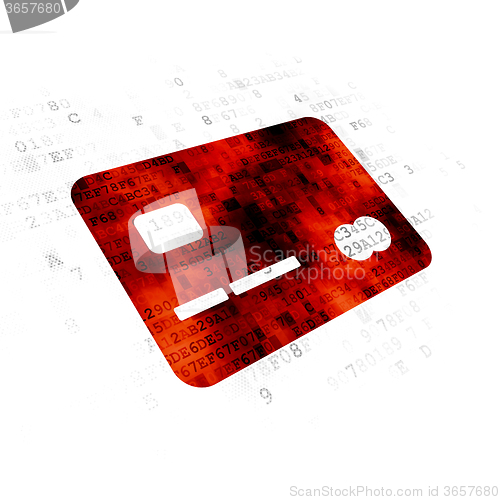 Image of Money concept: Credit Card on Digital background