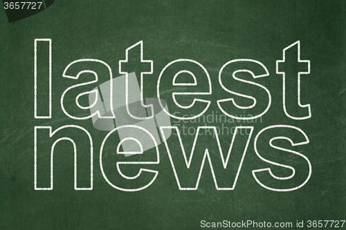 Image of News concept: Latest News on chalkboard background