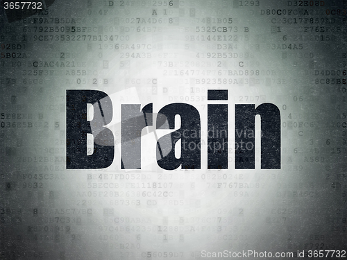 Image of Healthcare concept: Brain on Digital Paper background