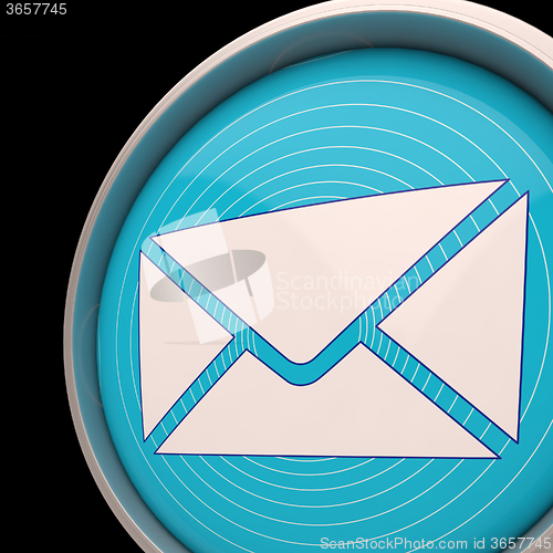 Image of Email Envelope Shows Communication Worldwide Through web