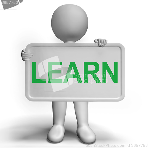 Image of Learn Sign Showing Education Training Or Learning