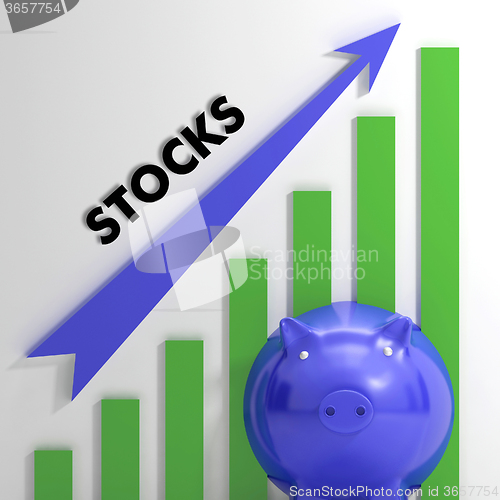 Image of Raising Stocks Chart Showing Business Growth