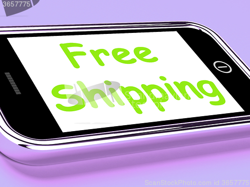 Image of Free Shipping On Phone Shows No Charge Or Gratis Deliver