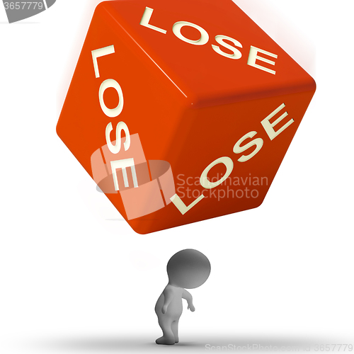 Image of Lose Dice Representing Defeat And Loss