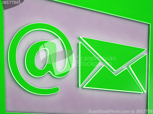 Image of At Email Button Showing Online Messaging