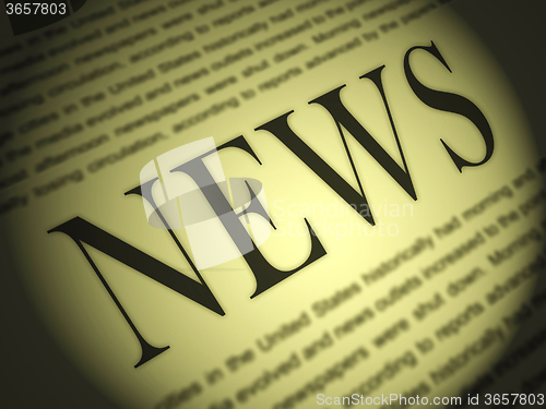Image of Newspaper Shows Media Journalism Newspapers And Headlines