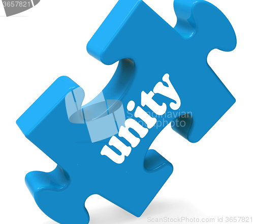 Image of Unity Shows Partner Team Teamwork Or Collaboration