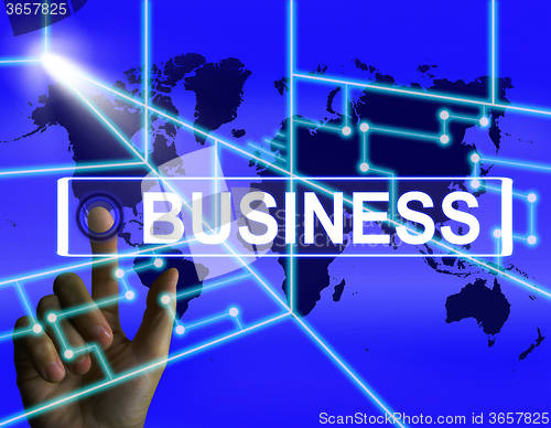 Image of Business Screen Represents International Commerce or Internet Co