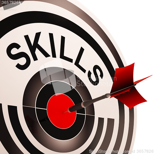 Image of Skills Target Shows Abilities Competence And Training