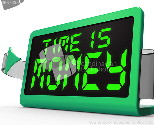 Image of Time Is Money Clock Shows Valuable And Important Resource