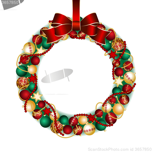 Image of Christmas wreath decoration