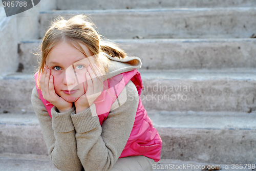 Image of Girl child thinking