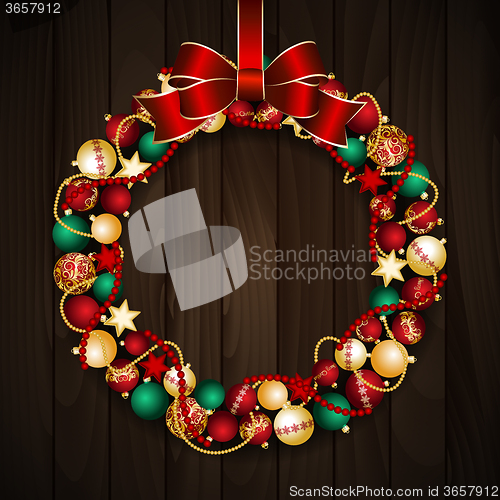 Image of Christmas wreath decoration