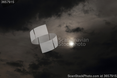 Image of night sky   with clouds