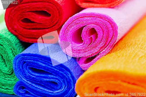 Image of colorful crepe paper  