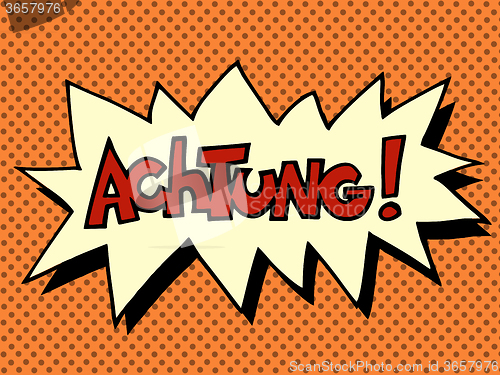 Image of Achtung warning German language
