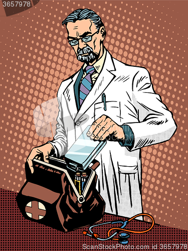 Image of Retro doctor ambulance