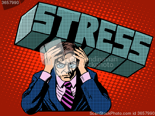 Image of Stress problems severity businessman business concept