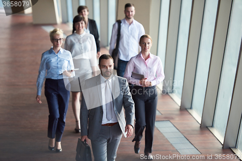 Image of business people group walking