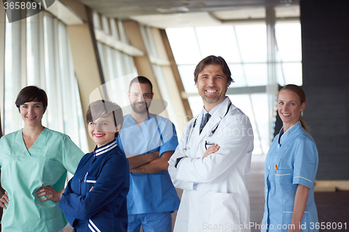 Image of doctors team walking