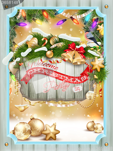 Image of Merry christmas card. Eps 10