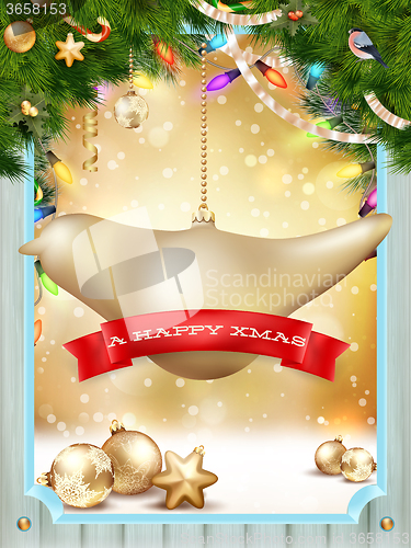Image of Merry christmas card. Eps 10