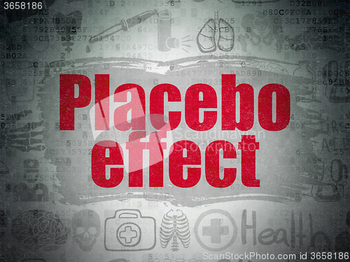 Image of Healthcare concept: Placebo Effect on Digital Paper background
