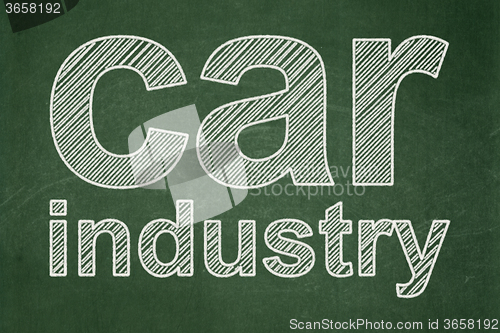 Image of Industry concept: Car Industry on chalkboard background