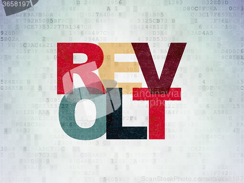 Image of Politics concept: Revolt on Digital Paper background