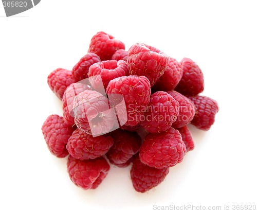 Image of Raspberries on white 2