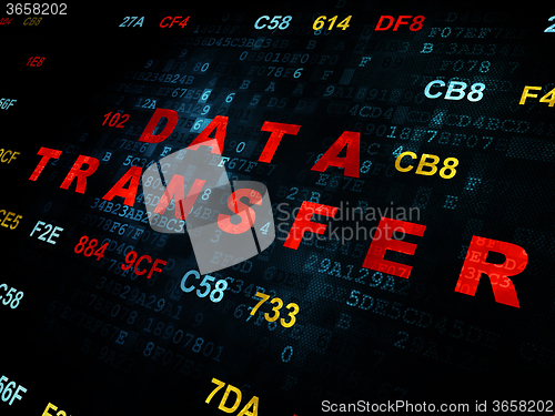 Image of Information concept: Data Transfer on Digital background