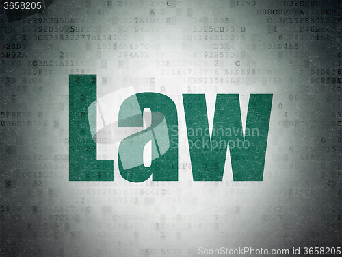 Image of Law concept: Law on Digital Paper background