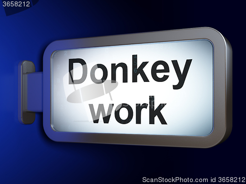 Image of Business concept: Donkey Work on billboard background